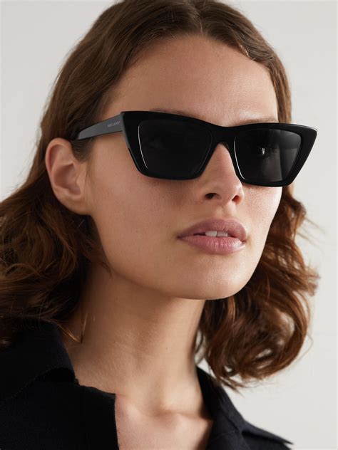 ysl sunglasses women cat eye|yves saint laurent black sunglasses.